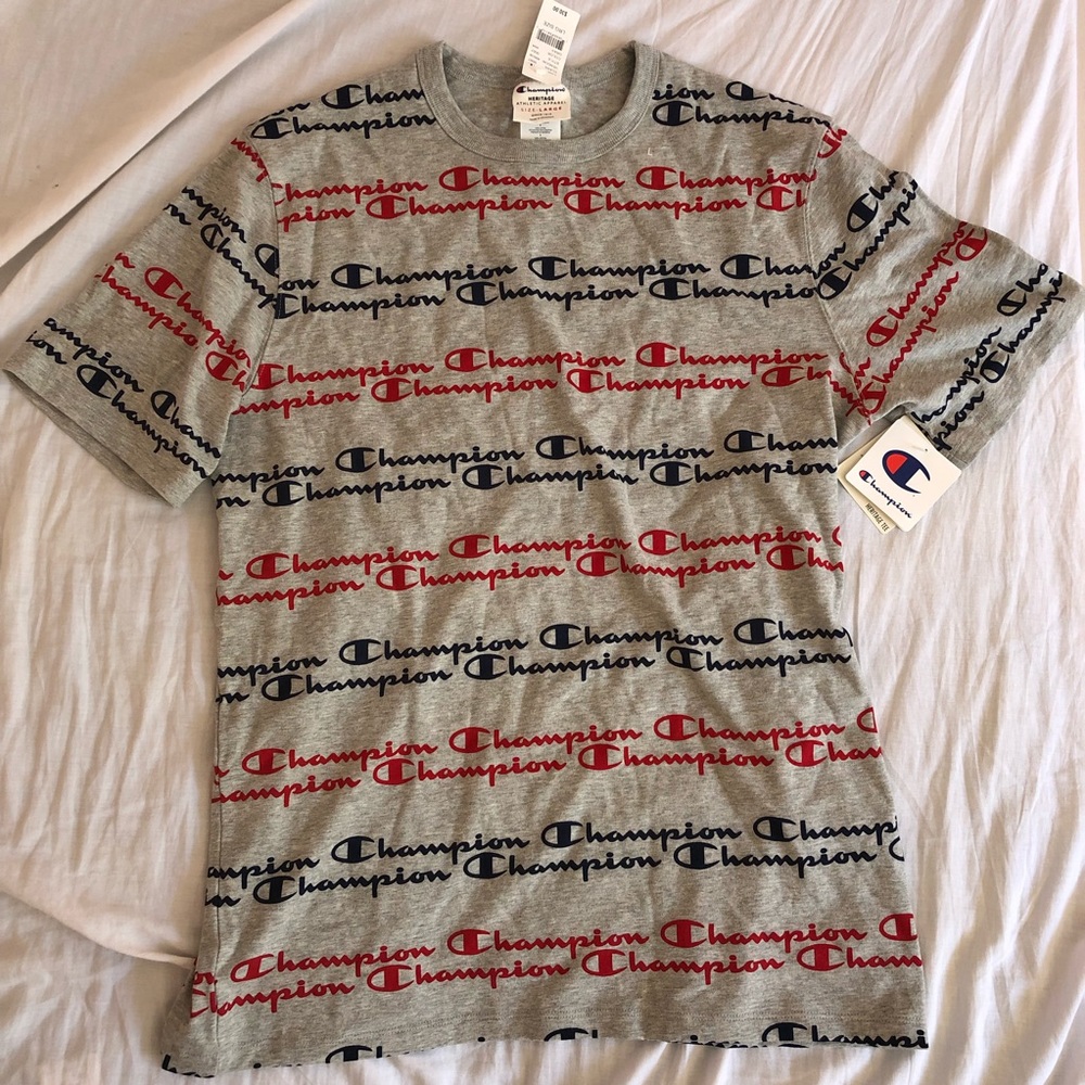 🆕Champion fashionable grey t shirt